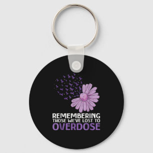 Overdose Awareness Shirt In Memory Of Brother Purp Keychain
