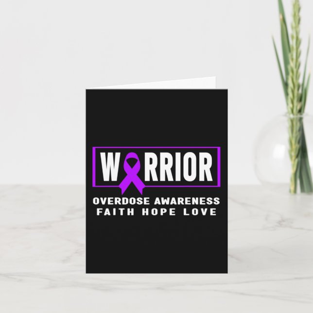 Overdose Awareness  - Warrior Card (Front)