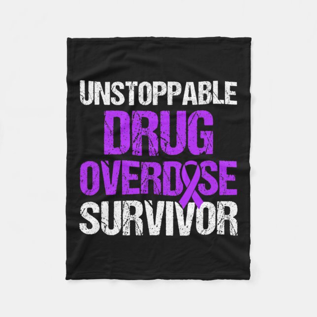 Overdose Awareness Warrior Survivor 14  Fleece Blanket (Front)