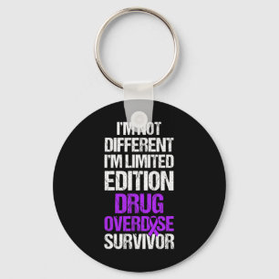 Overdose Awareness Warrior Survivor 16 Keychain