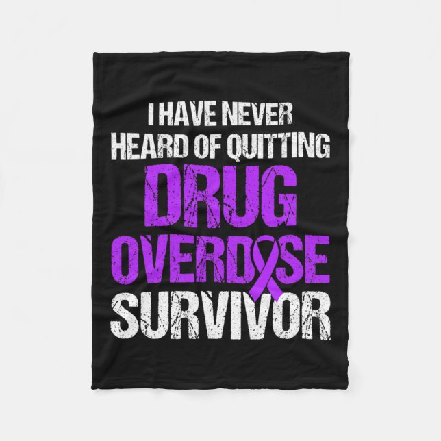 Overdose Awareness Warrior Survivor 21  Fleece Blanket (Front)