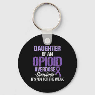Overdose Awareness Warrior Survivor 24 Keychain