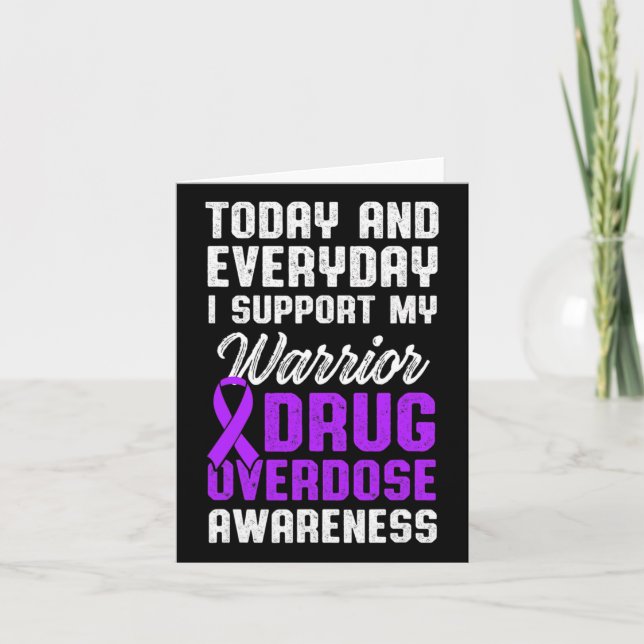 Overdose Awareness Warrior Survivor 26  Card (Front)
