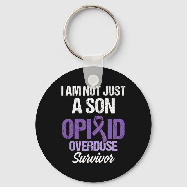 Overdose Awareness Warrior Survivor 38  Keychain (Front)