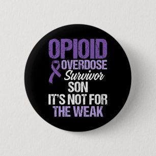 Overdose Awareness Warrior Survivor 40 2 Inch Round Button