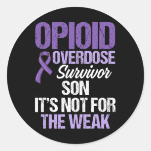 Overdose Awareness Warrior Survivor 40 Classic Round Sticker