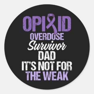 Overdose Awareness Warrior Survivor &#; Classic Round Sticker