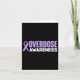 Overdose Day Ribbon Overdose Awareness Month Card