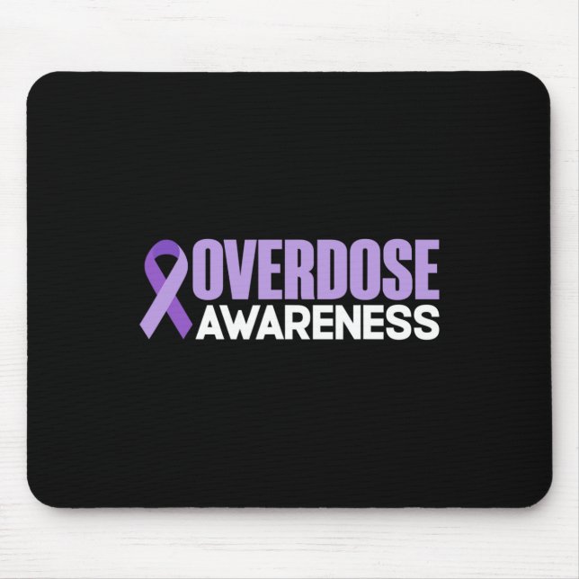 Overdose Day Ribbon Overdose Awareness Month  Mouse Pad (Front)