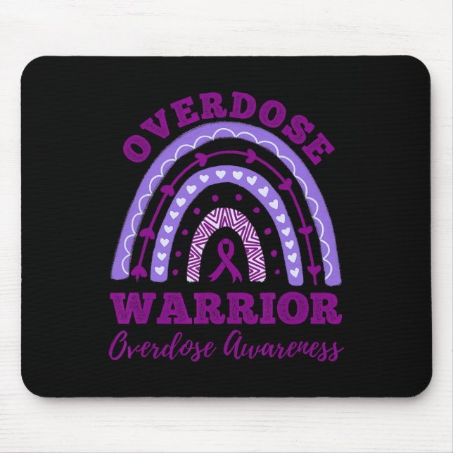 Overdose Warrior Overdose Awareness Rainbow  Mouse Pad (Front)
