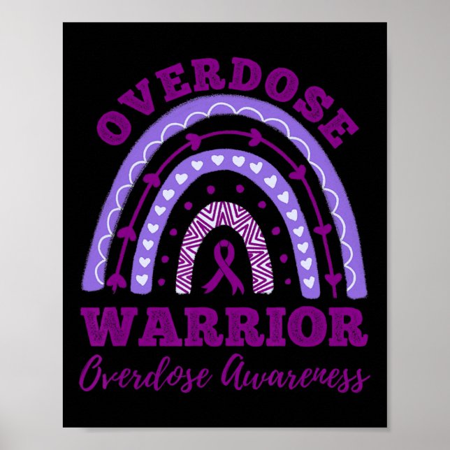 Overdose Warrior Overdose Awareness Rainbow  Poster (Front)