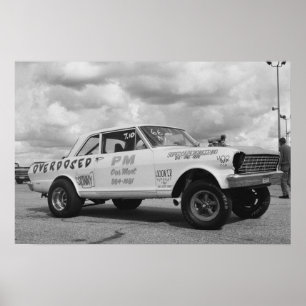 Overexposed Nova Gasser - Vintage Drag Poster