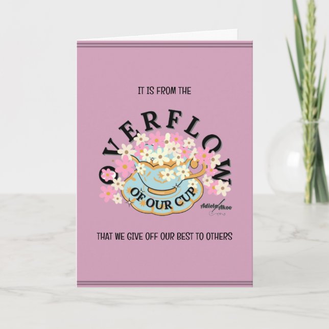 OVERFLOW Greeting Card - Adiela Akoo (Front)