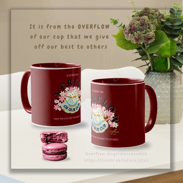 OVERFLOW Mug Designed by Adiela Akoo (Overflow Red Mugs by Poet Adiela Akoo. Shop my store for more fab finds & inspiring great gift ideas)