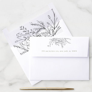 Overflowing Bouquet Return Address Envelope