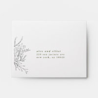 Overflowing Bouquet RSVP Return Address Envelope