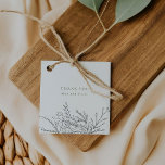 Overflowing Bouquet Wedding Favour Tags<br><div class="desc">Modern,  playful,  and yet sophisticated,  these wedding favour tags feature a hand drawn overflowing floral bouquet paired with chic typography in a dark green,  coordinating with the lighter green on the backside.</div>