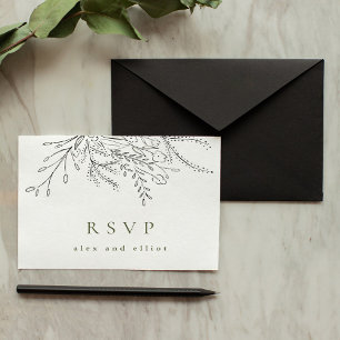 Overflowing Bouquet Wedding RSVP Postcards