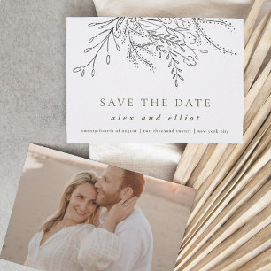 Overflowing Bouquet Wedding Save The Date