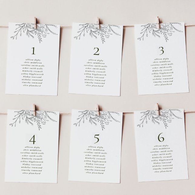 Overflowing Bouquet Wedding Table Seating Chart Number (Overflowing bouquet floral wedding table number sign.)