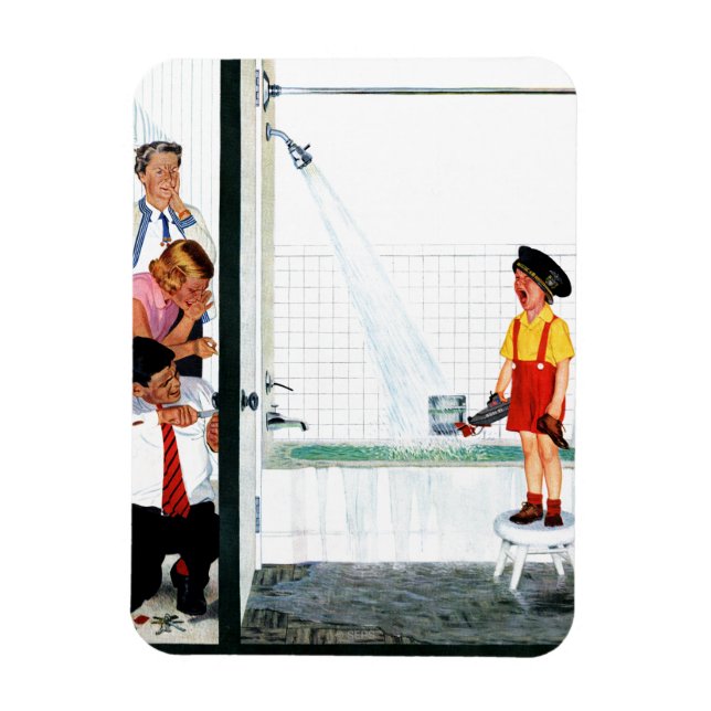 Overflowing Tub Magnet (Vertical)