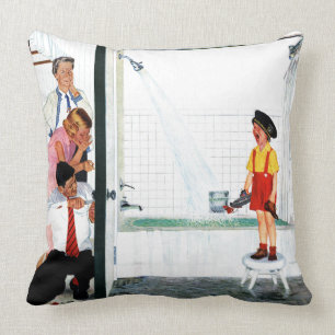 Overflowing Tub Throw Pillow
