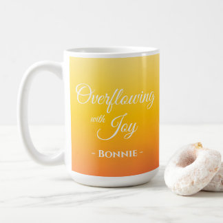 Overflowing with Joy Personalised Christian Coffee Mug