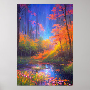 Overgrown Charm in the Deep Forest Swamp Poster