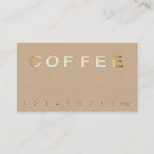 Overhead Coffee Sign Letters Loyalty Texture Card