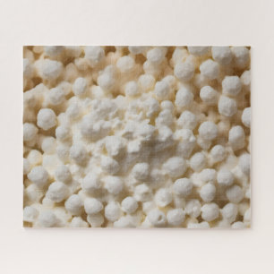 Overhead view cottage cheese jigsaw puzzle