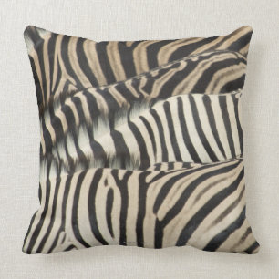 Overhead view of Burchell's Zebra Throw Pillow