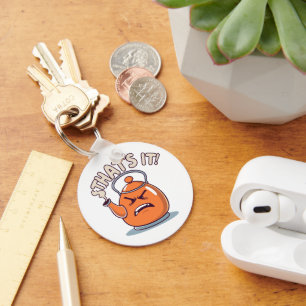 Overheated - Funny Whistling Kettle Keychain