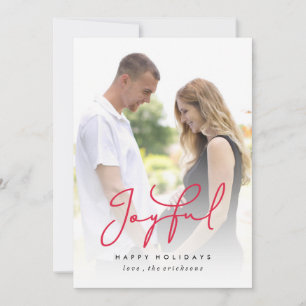Overjoyed Classic Holiday Photo Card
