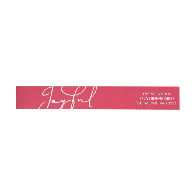 Overjoyed Classic Holiday Wrap Around Label (Individual)