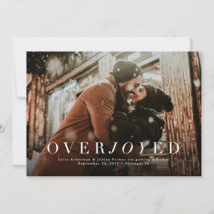 Overjoyed holiday horizontal photo save the date