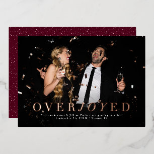 Overjoyed holiday save the date photo card