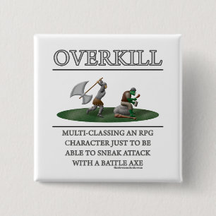 Overkill Fantasy (de)Motivator 2 Inch Square Button
