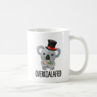 Overkoalafied Pun Cute Koala in Top Hat Overkoala