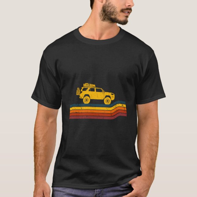 Overland Atlas Retro Runner Tracks 4X4 Offload Cam T-Shirt (Front)