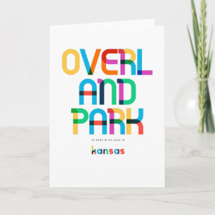 Overland Park Kansas Mid Century, Pop Art, Card