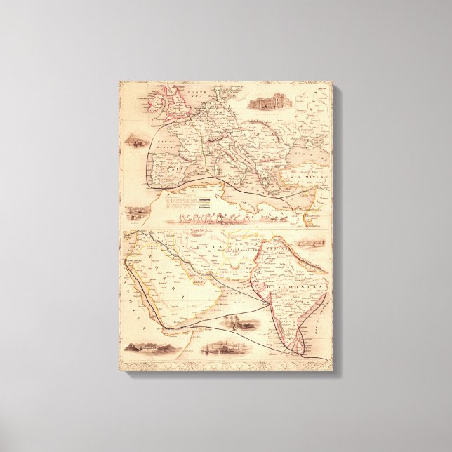 Overland Route to India Canvas Print (Front)