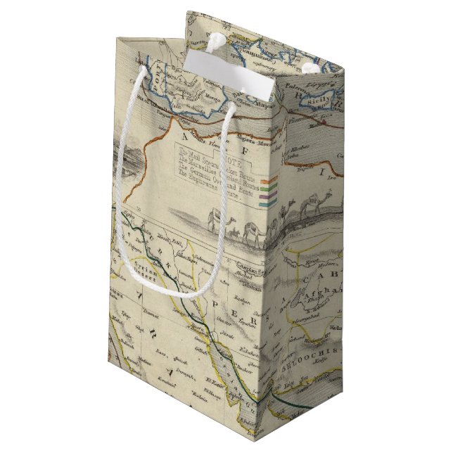 Overland Route To India Small Gift Bag (Back Angled)
