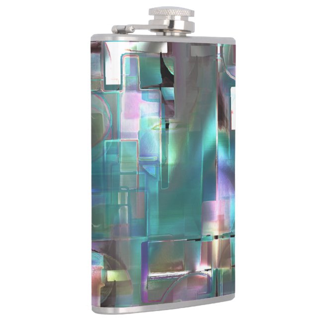 Overlap of gradient green and coloured in soft neo hip flask (Right)