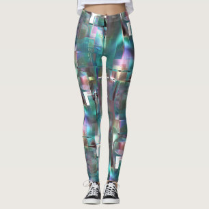 Overlap of gradient green and coloured in soft neo leggings