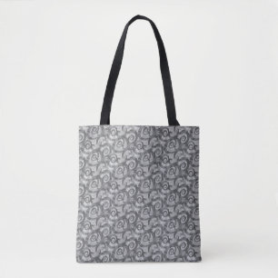 Overlapping Abstract Spirals Pattern Tote Bag