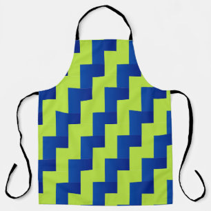 Overlapping Blue and Green Apron
