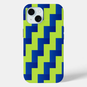 Overlapping Blue and Green iPhone 15 Case