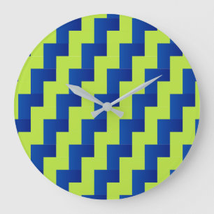 Overlapping Blue and Green Large Clock