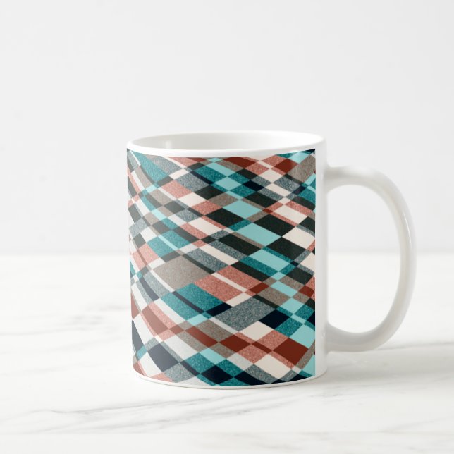 overlapping checkers coffee mug (Right)