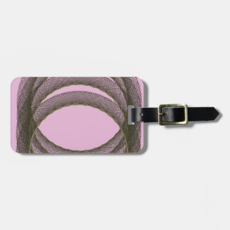 overlapping circles in purple background abstract luggage tag